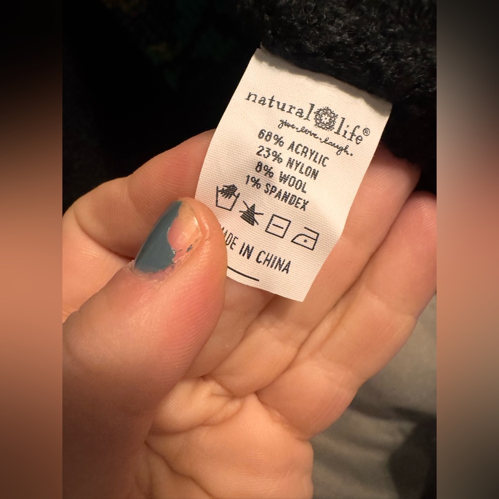 NATURAL LIFE Black Cardigan with Colorful Heart - Picture 5 of 6